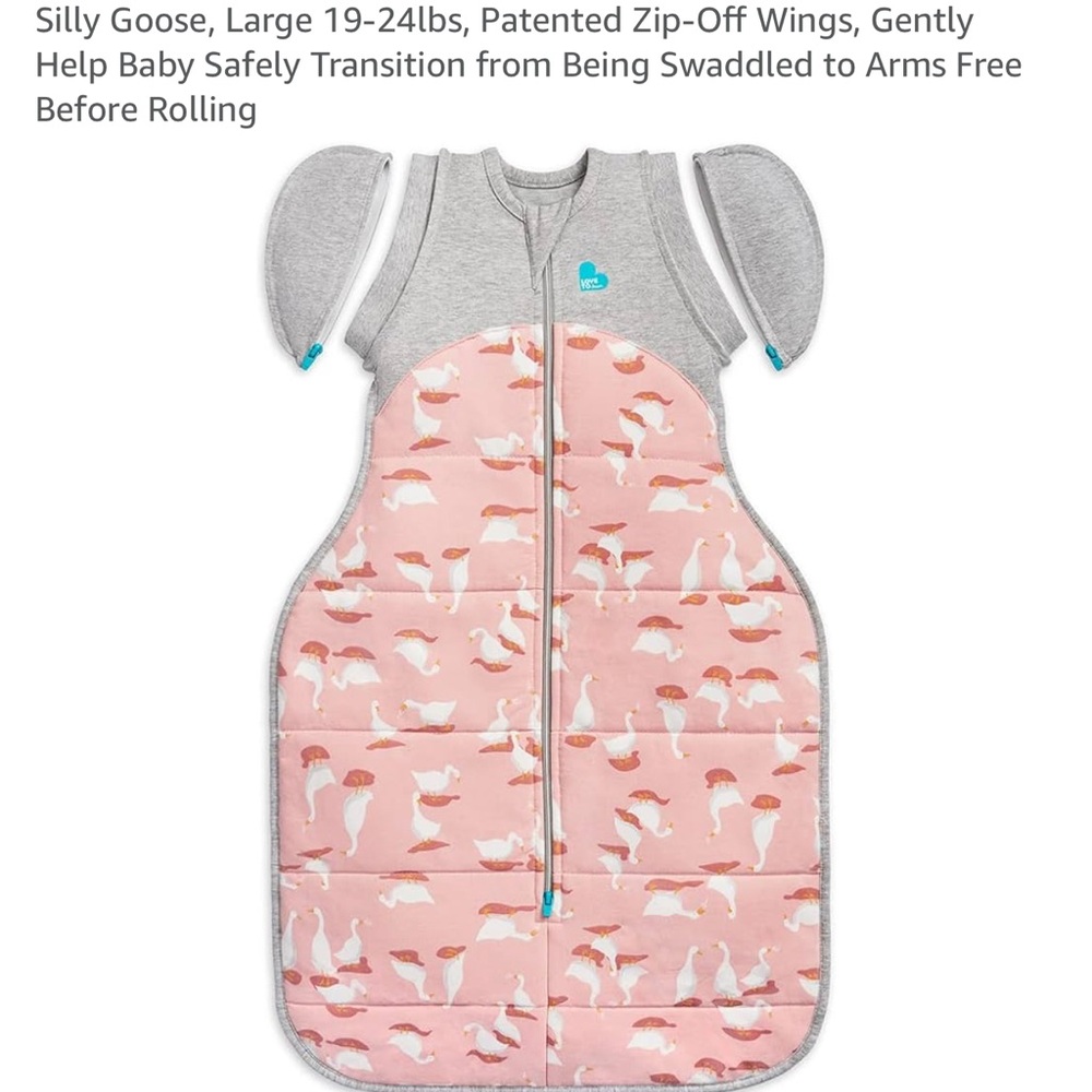 Love to Dream Pink and Gray Sleep Sack Pajamas